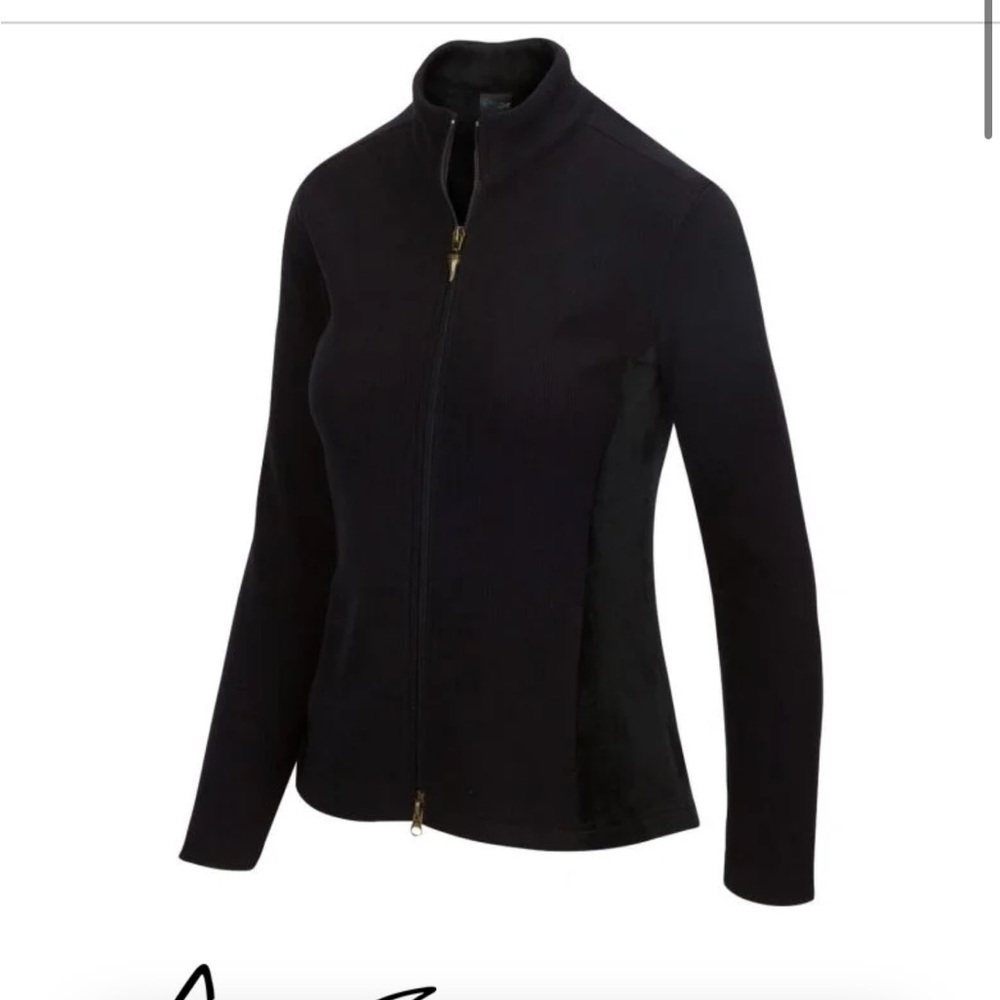 Greg Norman Womens Full Zip Fleece Velour Golf Jacket